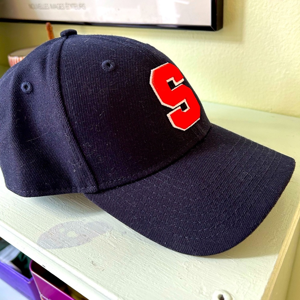 New Era Black Cap with Red S